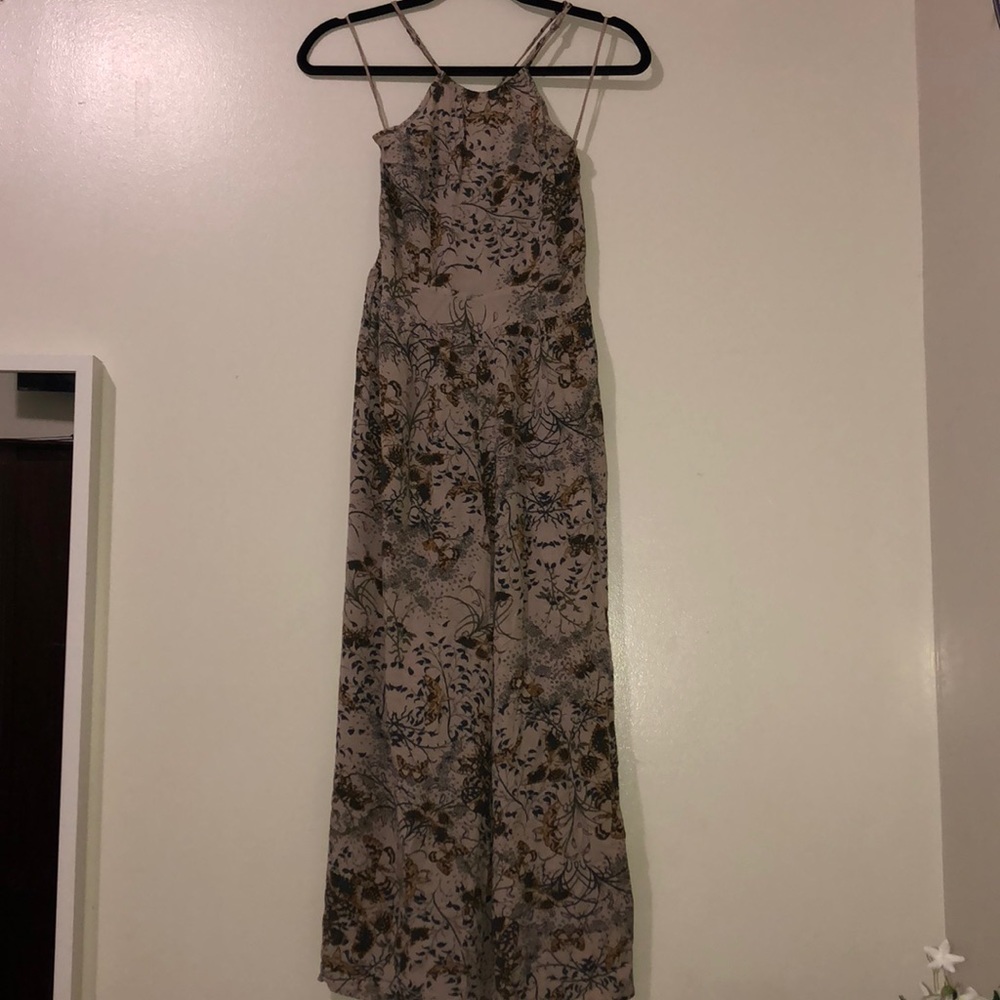 High neck floral jumpsuit